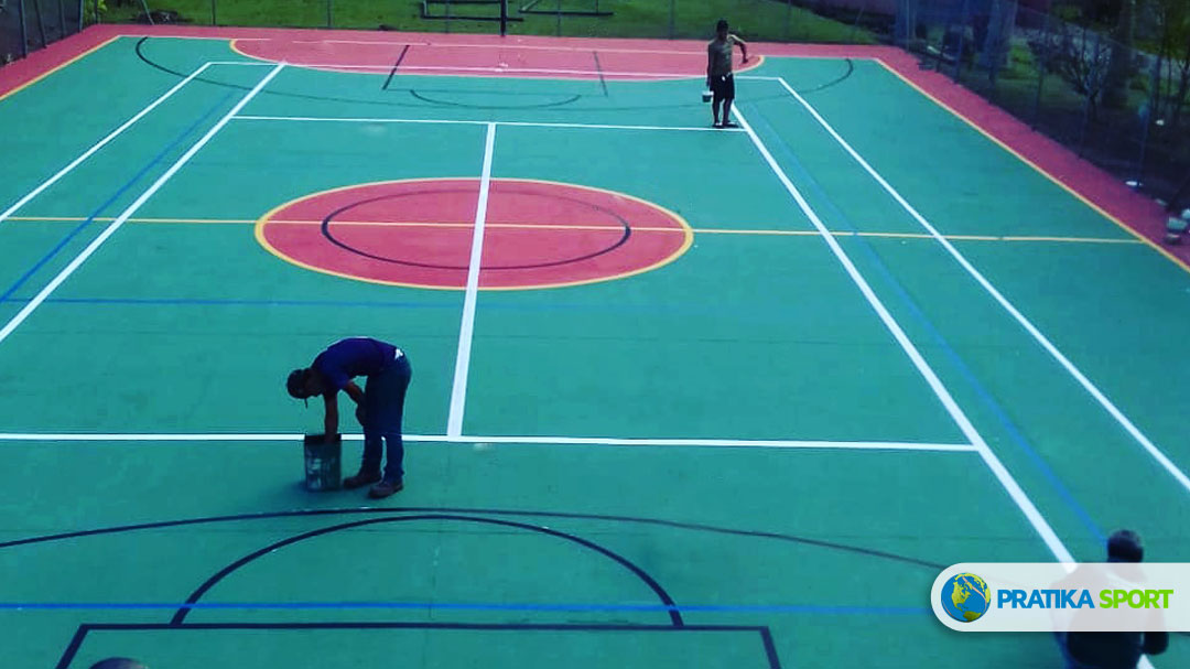 Construção de quadra esportiva
