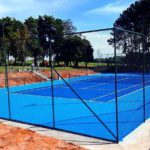 contrução de quadra poli esportiva